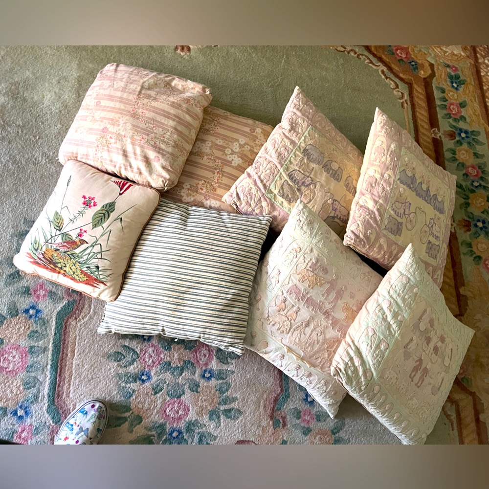 1950’s to 1970’s Vintage Shabby Chic Accent Pillows